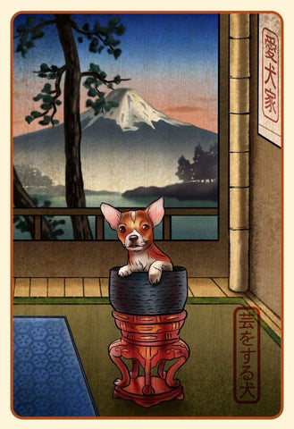 Chihuahua Japanese Styled Print