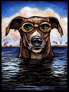 Dog Paddle 8 x 10" print
