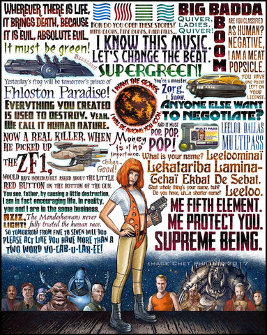 Fifth Element Tribute- 11" x 14" print