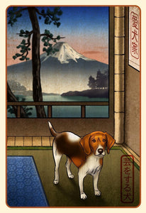 Beagle Japanese Styled Print