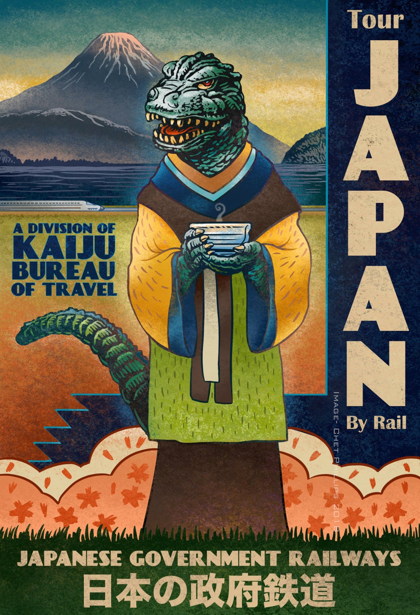 Tour Japan- Kaiju Tourism Bureau print