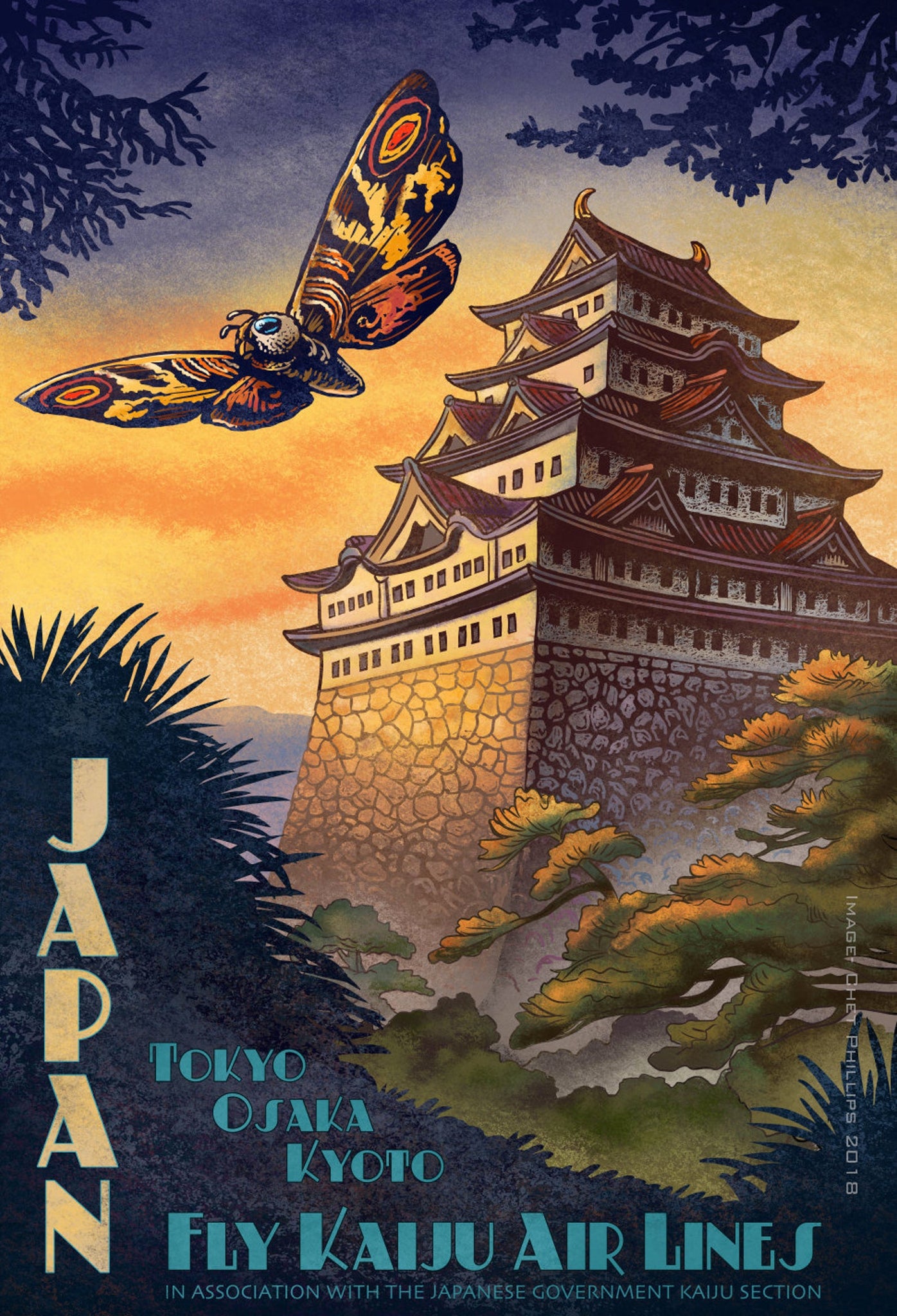 Fly Kaiju Airlines- Kaiju Tourism Bureau print