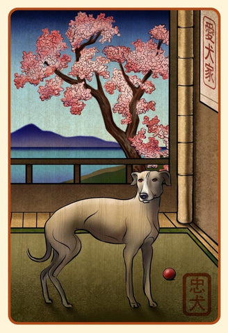 Greyhound Japanese Styled Print