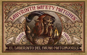 Labyrinth Brand 5" x 7" matted Matchbox print