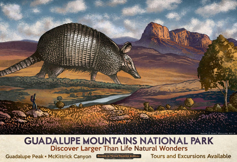 Guadalupe Mountains- Fantasy Texas Travel Poster