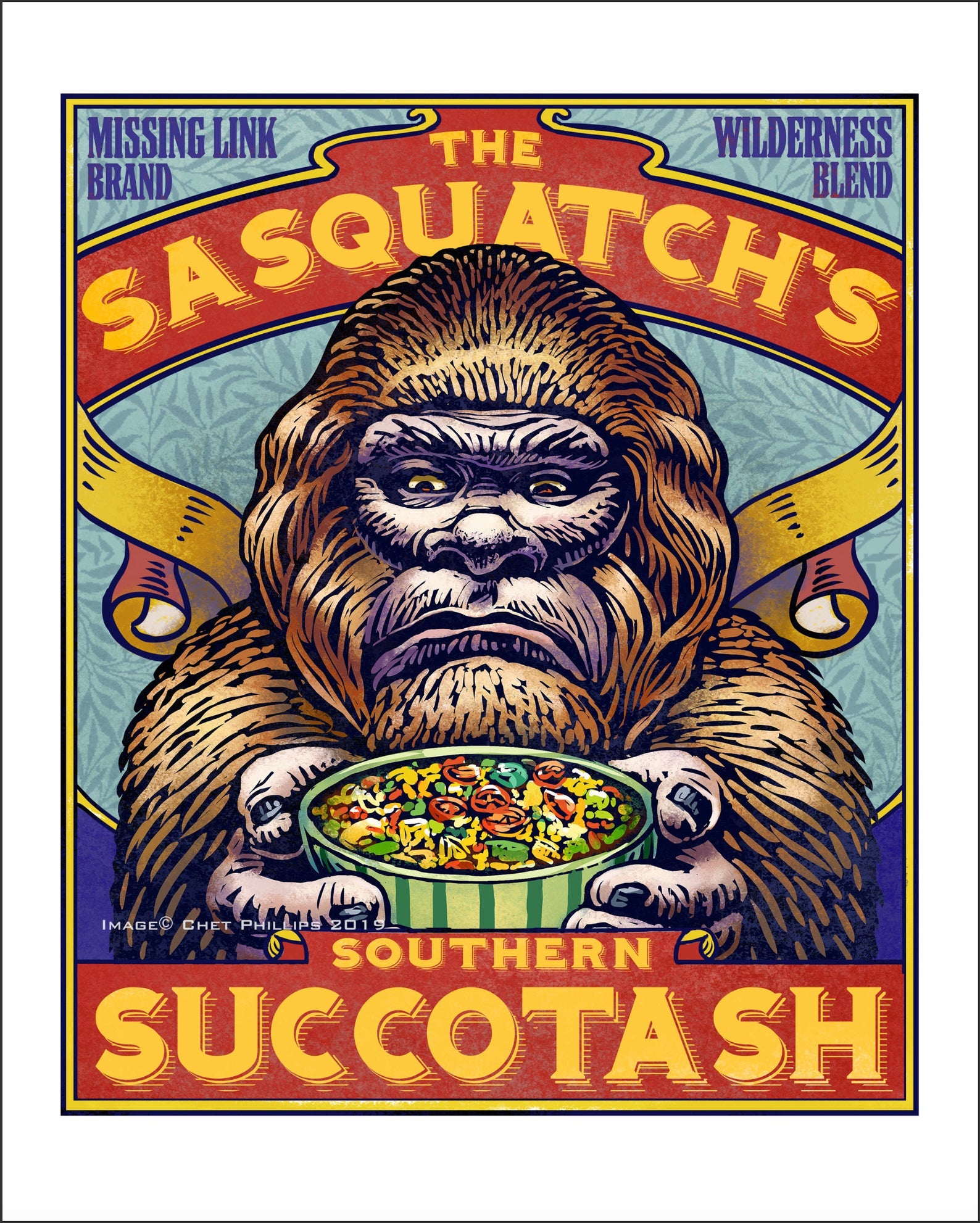 Sasquatch's Southern Succotash 8 x 10 print