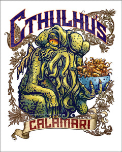 Cthulhu's Calamari 8 x 10 print