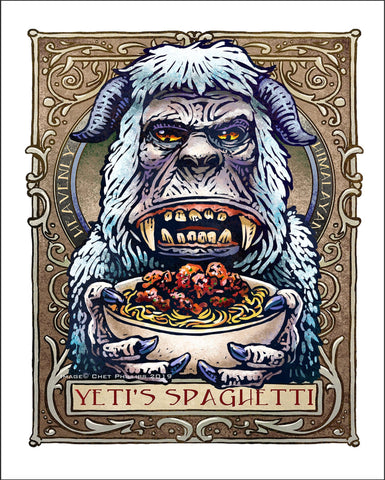 Yeti's Spaghetti 8 x 10 print