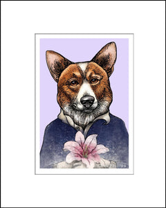 Corgi O'Keeffe Art Pet Print