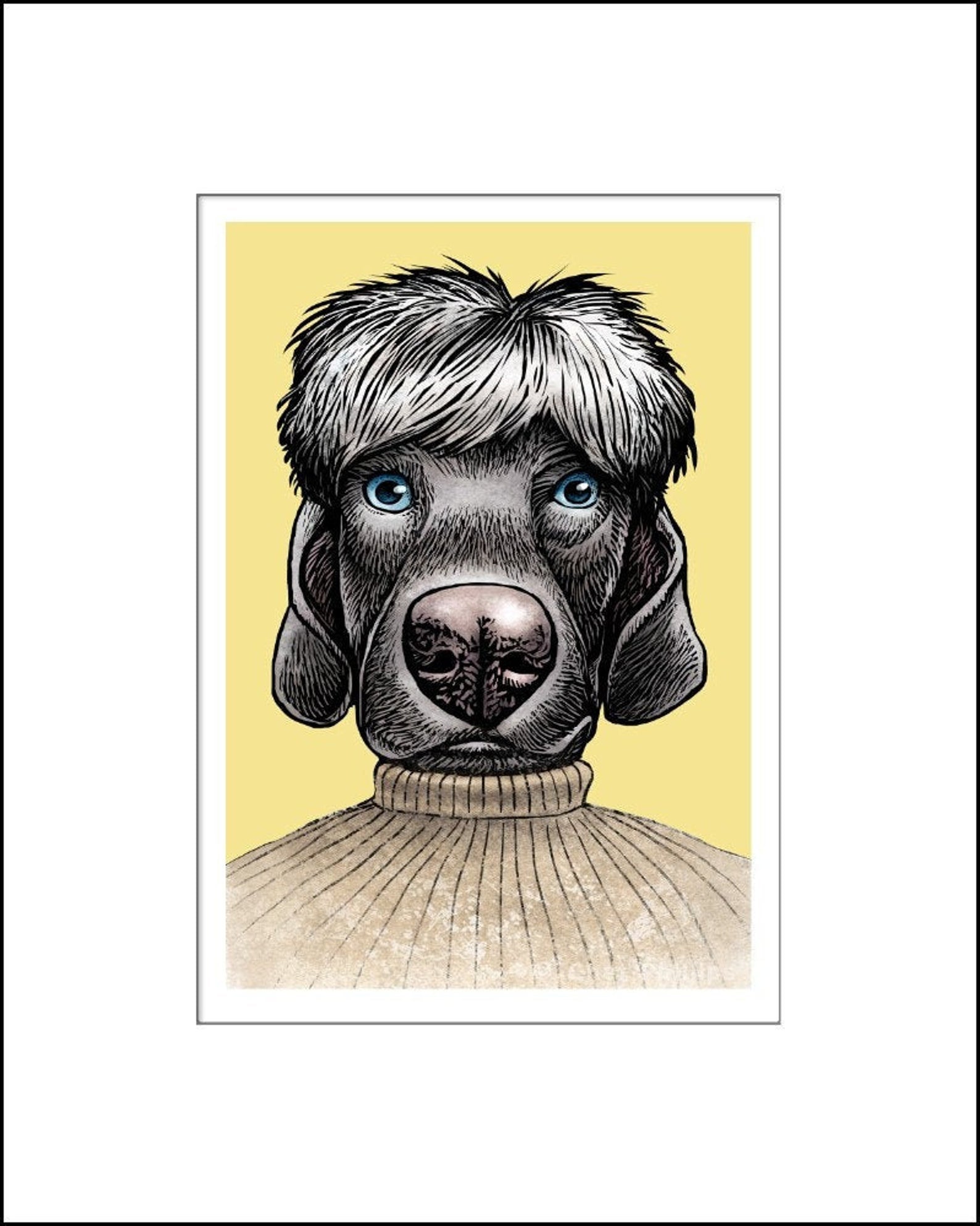 Andy Warhowl Art Pet Print