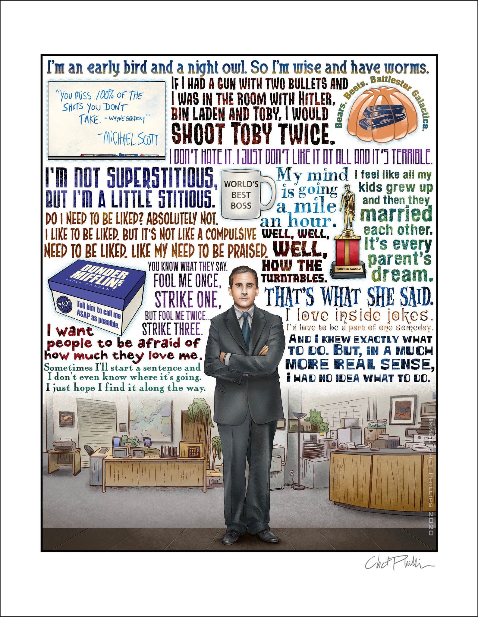 The Office Tribute- 11" x 14" print