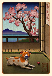Jack Russell Terrier Japanese Styled Print