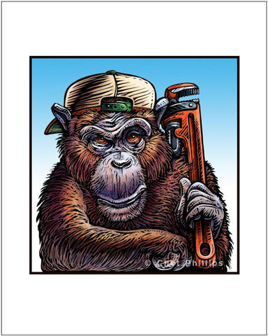 Monkey Wrench- 8" x 10" print