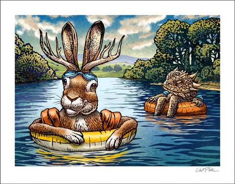 River Tubing- 11" x 14" print