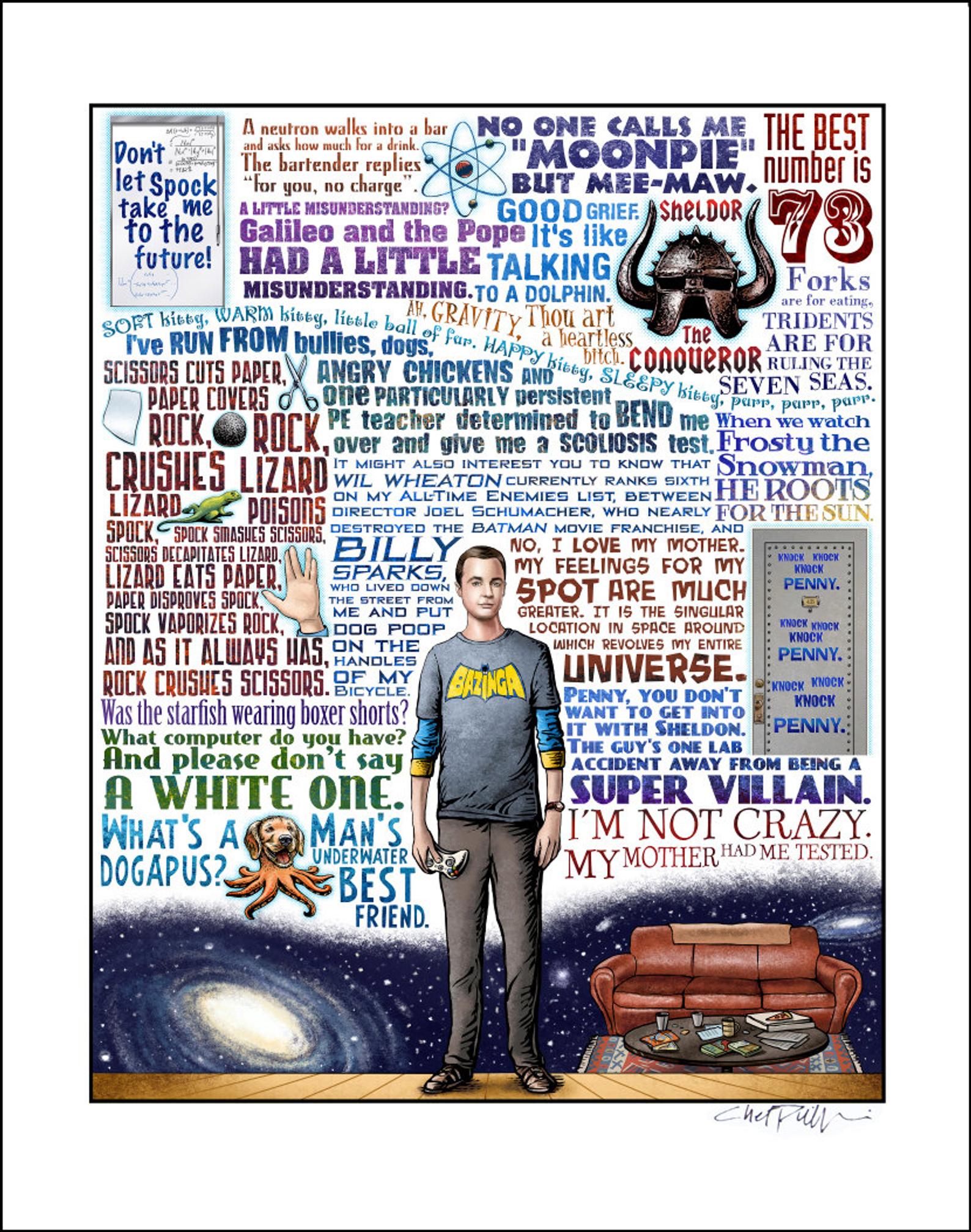 Big Bang Theory Tribute- 11" x 14" print