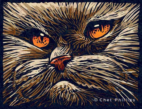 Persian Cat 8 x 10" print