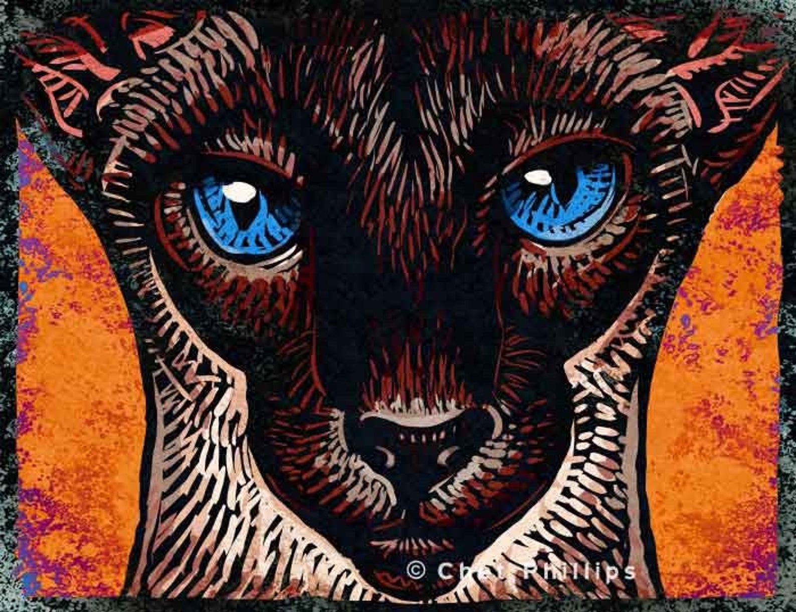 Siamese Cat 8 x 10" print