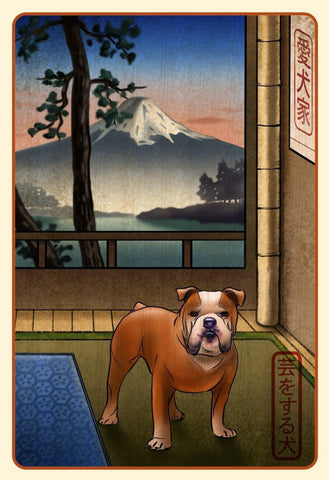 Bulldog Japanese Styled Print