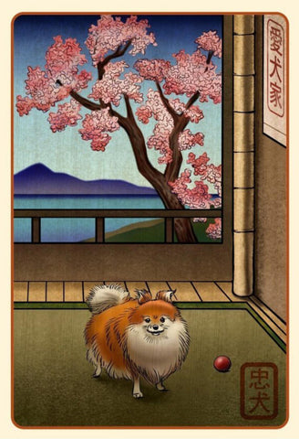 Pomeranian Japanese Styled Print