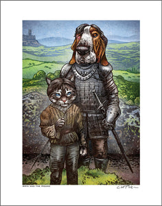Arya & The Hound 8 x 10" print