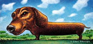 Weiner Dog 8 x 10" print