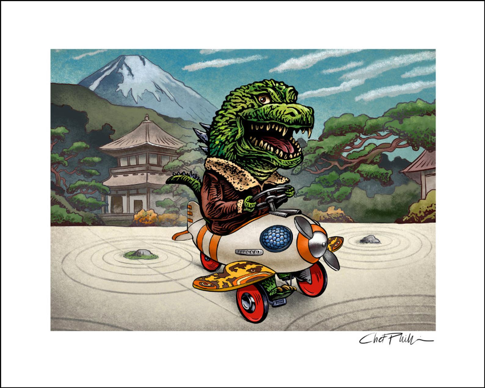 Kaiju Pedal Car 8 x 10 print