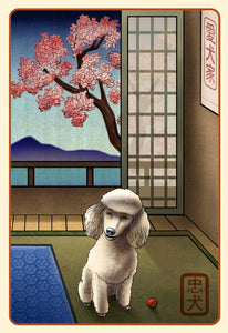 Poodle Japanese Styled Print