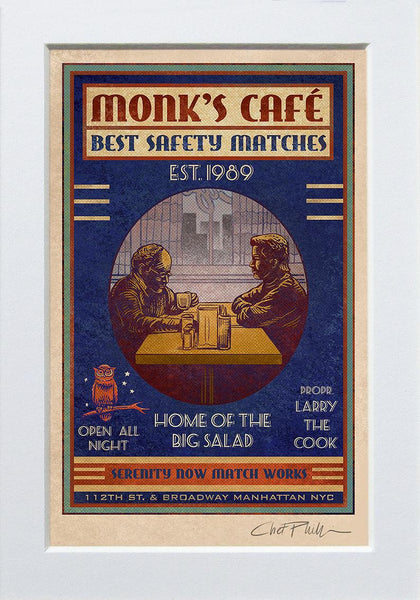 Monk's Café Brand 5" x 7" matted Matchbox print
