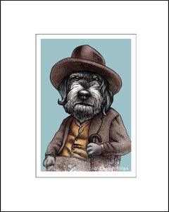Woof Whitman Literary Pet Print