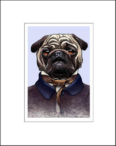 Edgar Allan Pug Literary Pet Print