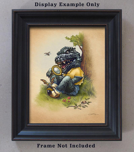 Little Kaiju Bug Collector signed 8" x 10" print